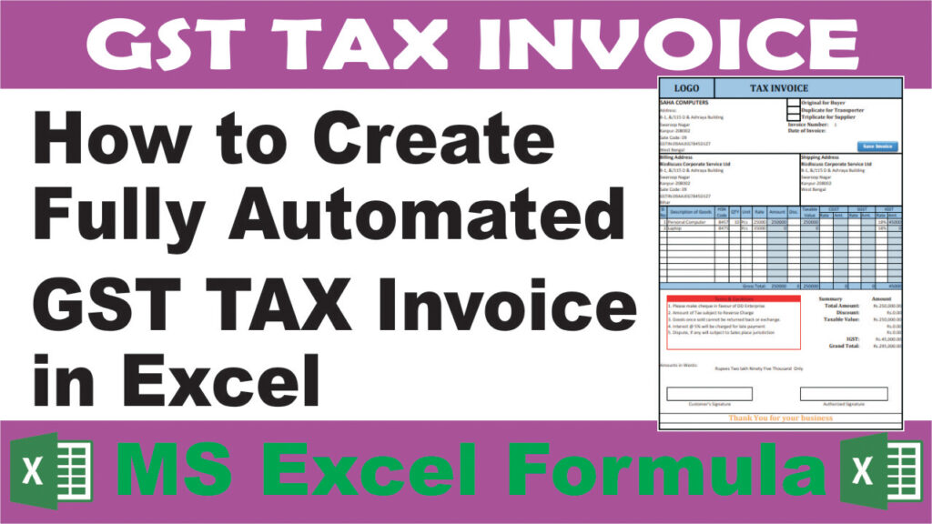 Gst Billing In Excel – Sahacomputer