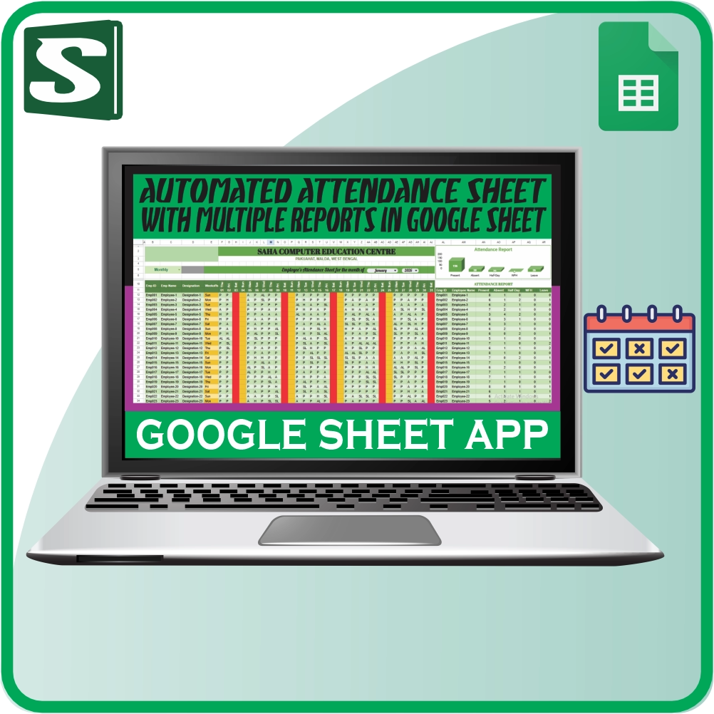 Fully Automated Attendance Sheet with Multiple Reports in Google Sheet